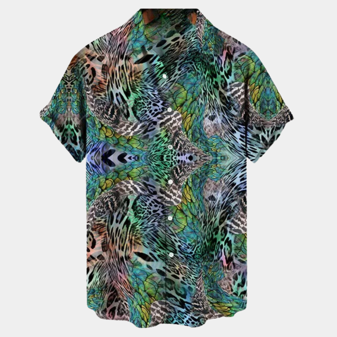 Noah – Sleek Short Sleeve Shirt with Front Button Up