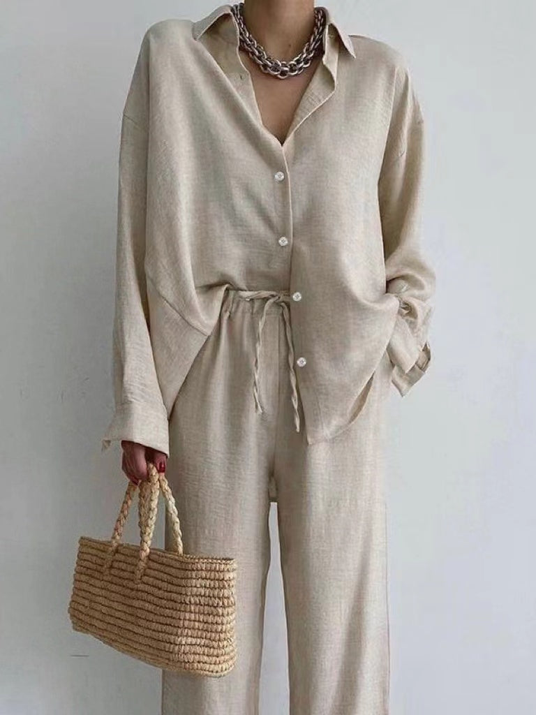 Livia – Adjustable Waistband Two-Piece Set with Stylish Look