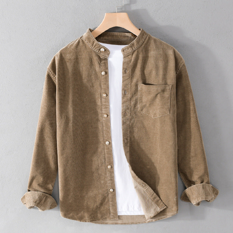 Noah - Modern Button-Up Shirt with Chest Pocket