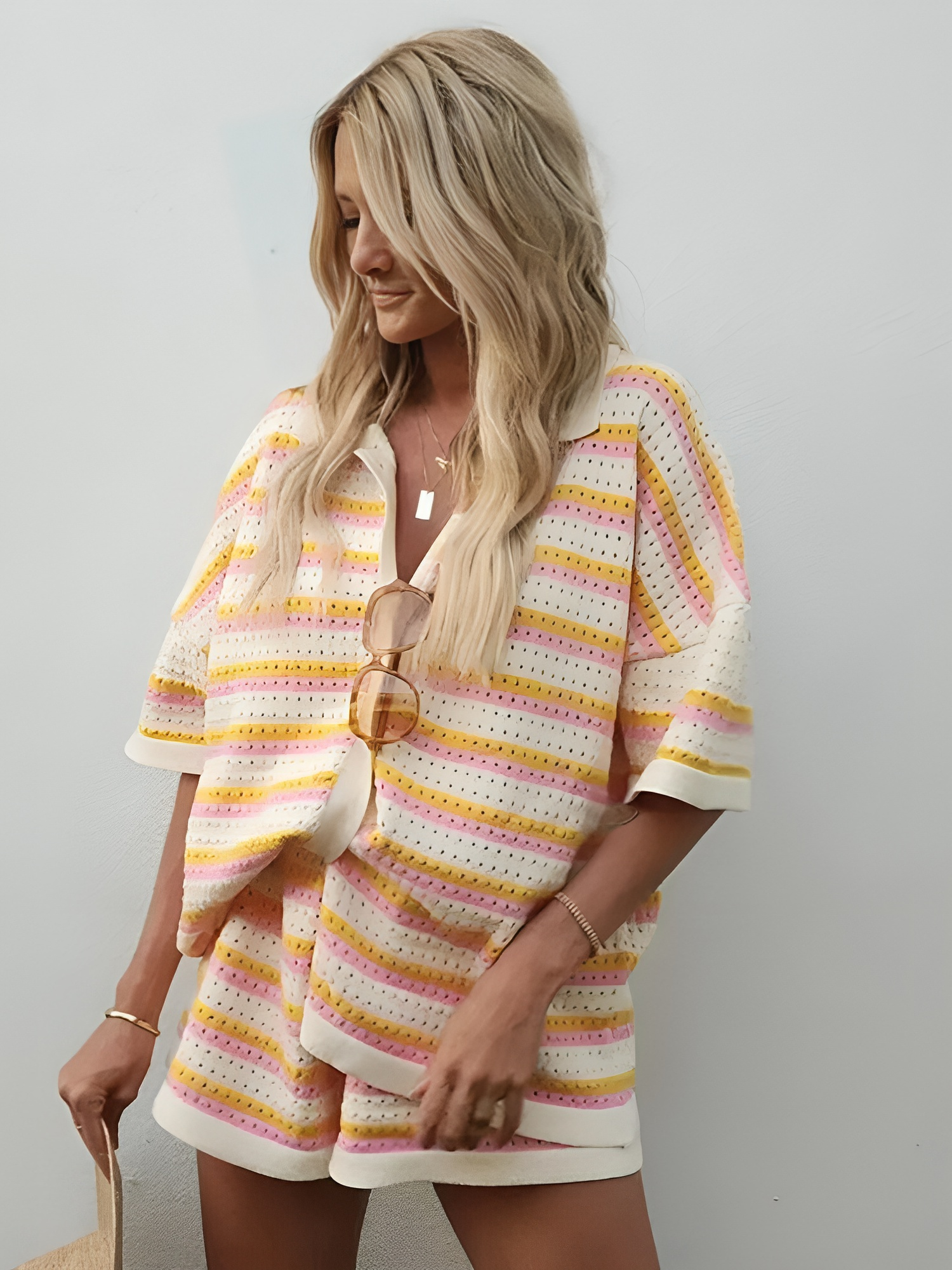 Sienna – Relaxed Fit Two-Piece Set with Half Sleeve