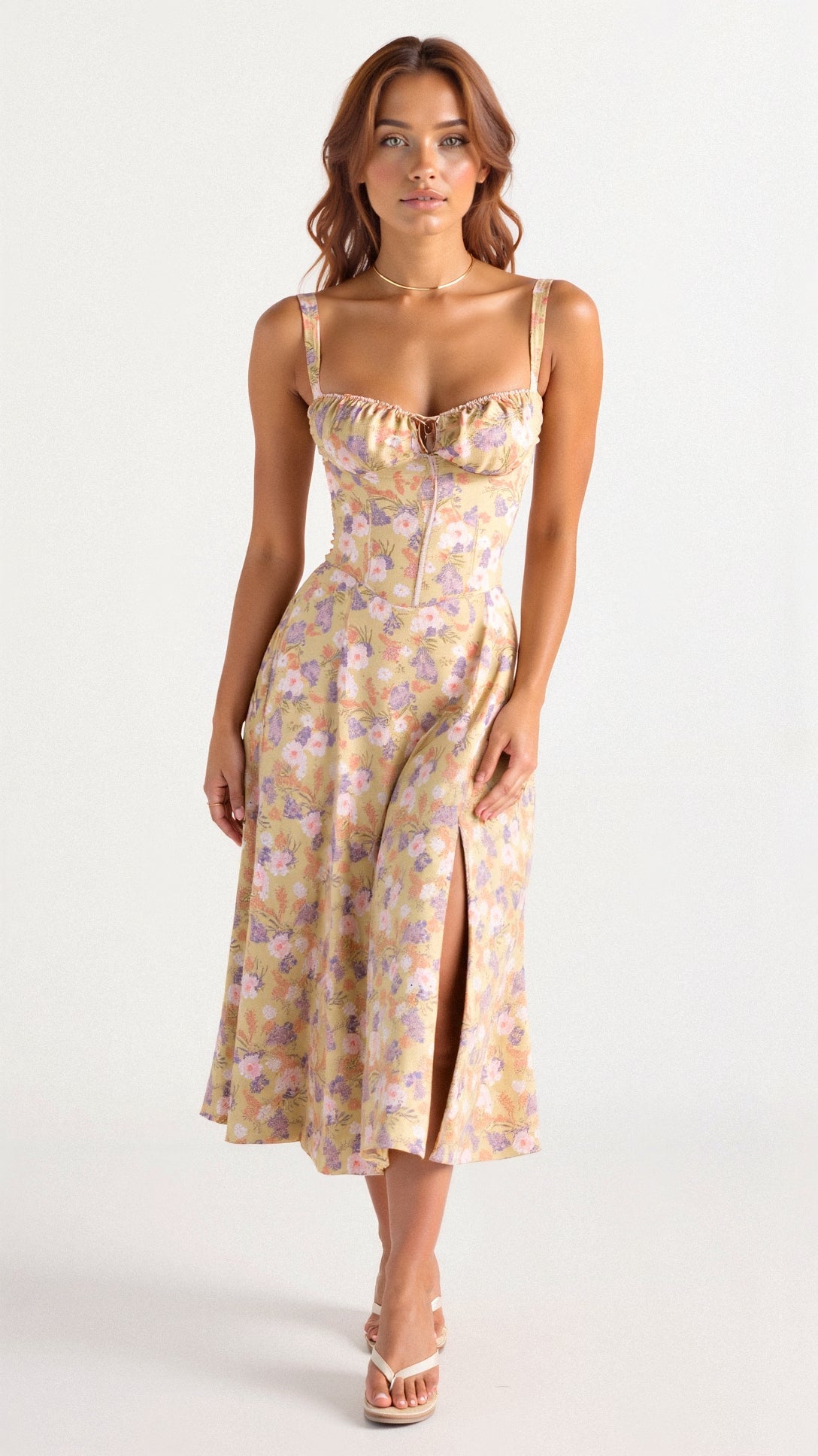 Celeste – Waist-Sculpting Bustier Dress with Heart neckline
