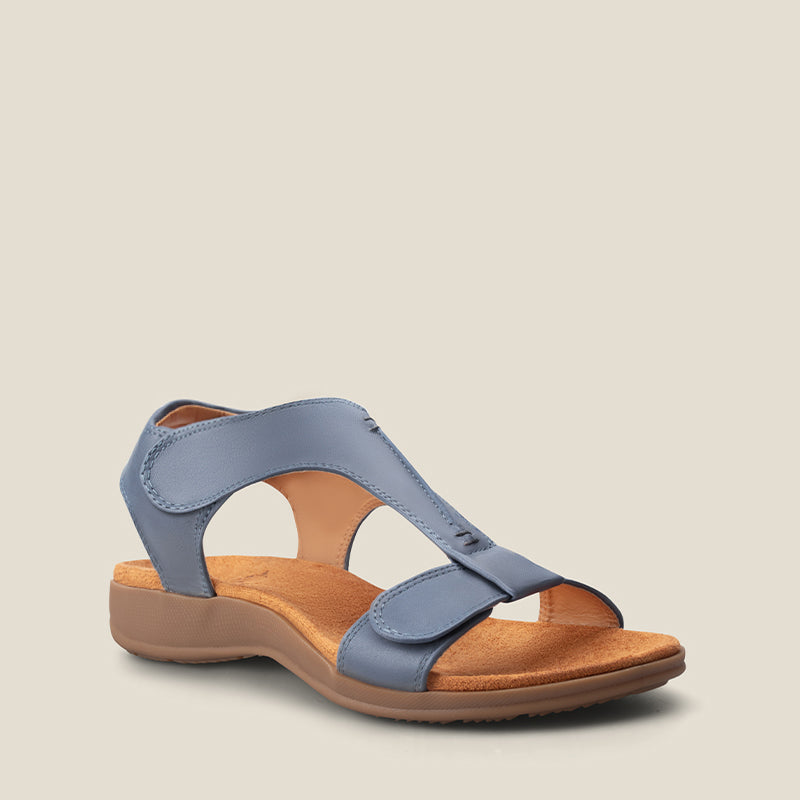 Mila - T Strap Comfort Sandals With Shock Absorbing Footbed