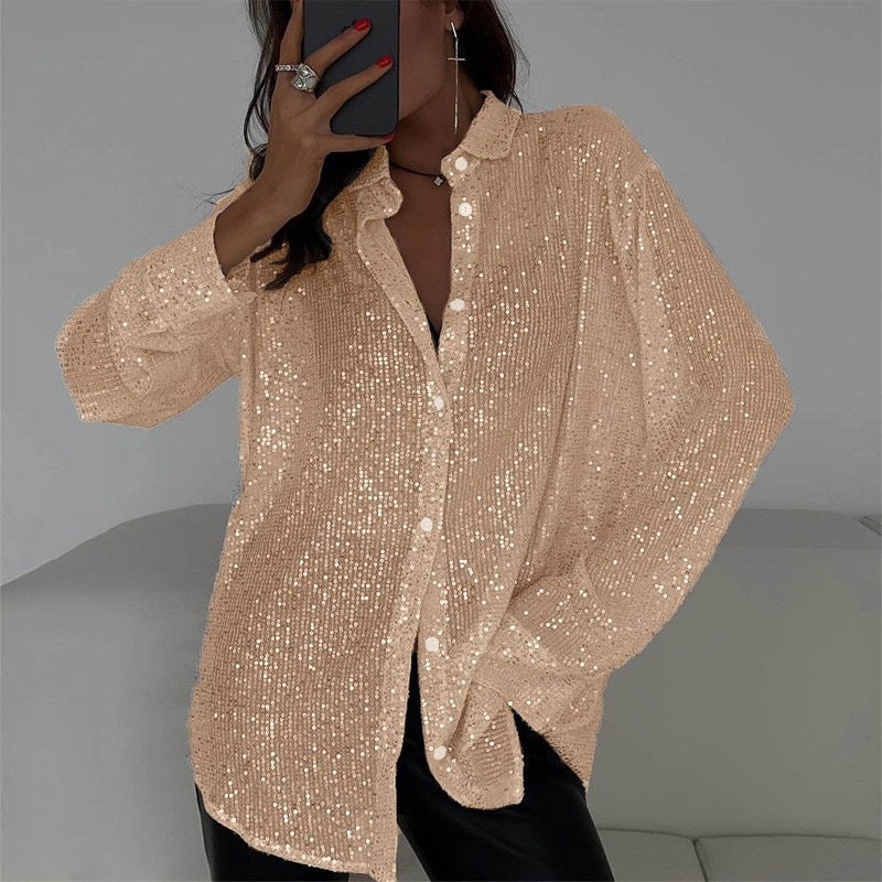 Sophia – Elegant Button-Up Blouse with Collared Neckline