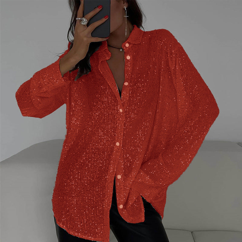 Sophia – Elegant Button-Up Blouse with Collared Neckline