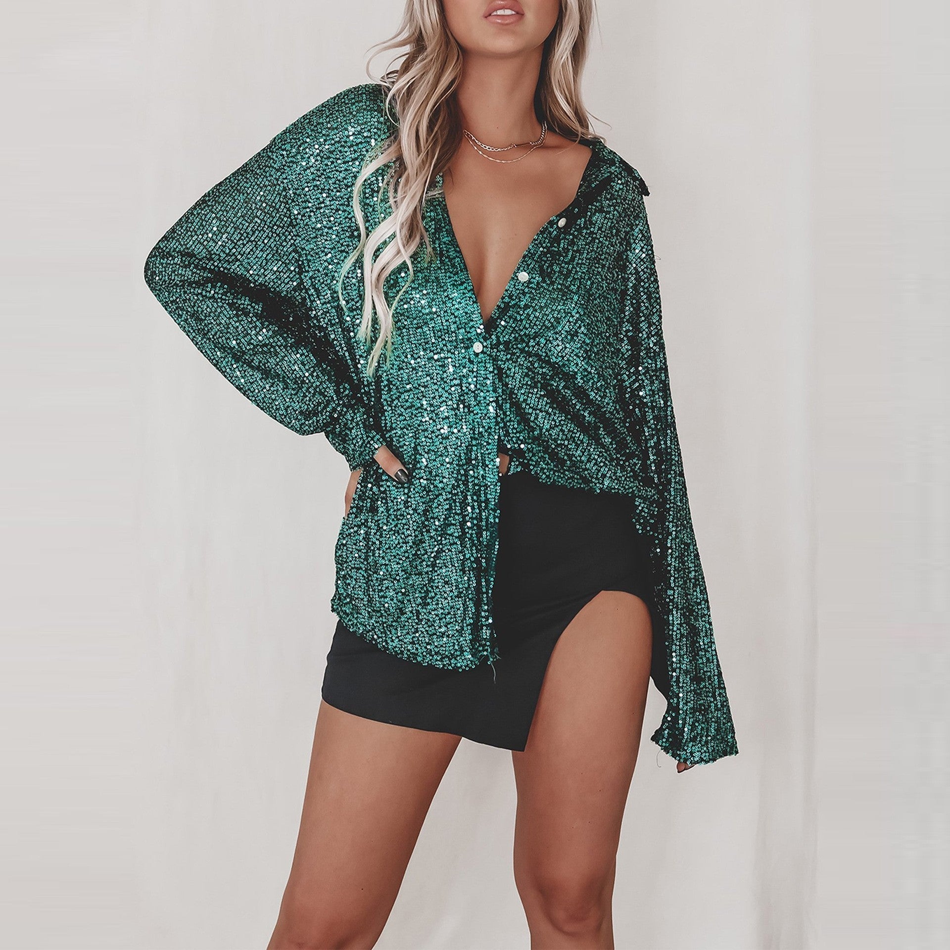 Sophia – Elegant Button-Up Blouse with Collared Neckline