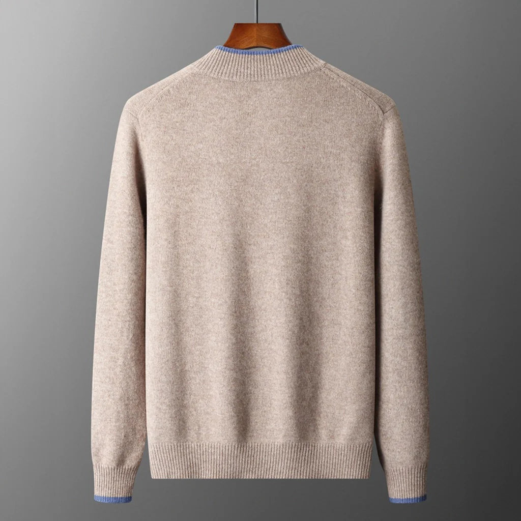 Theo – Adjustable Zip Up Cardigan with Ribbed Cuff