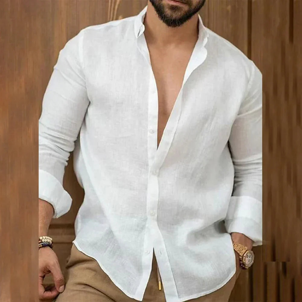 Liam - Long-Sleeve Shirt with Classic Button-Down Design