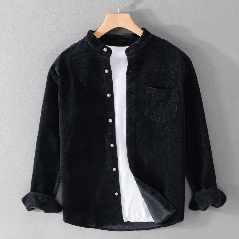 Noah - Modern Button-Up Shirt with Chest Pocket