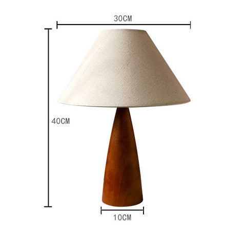 LumiWood - Elegant Wooden Base Lamp With Modern Design