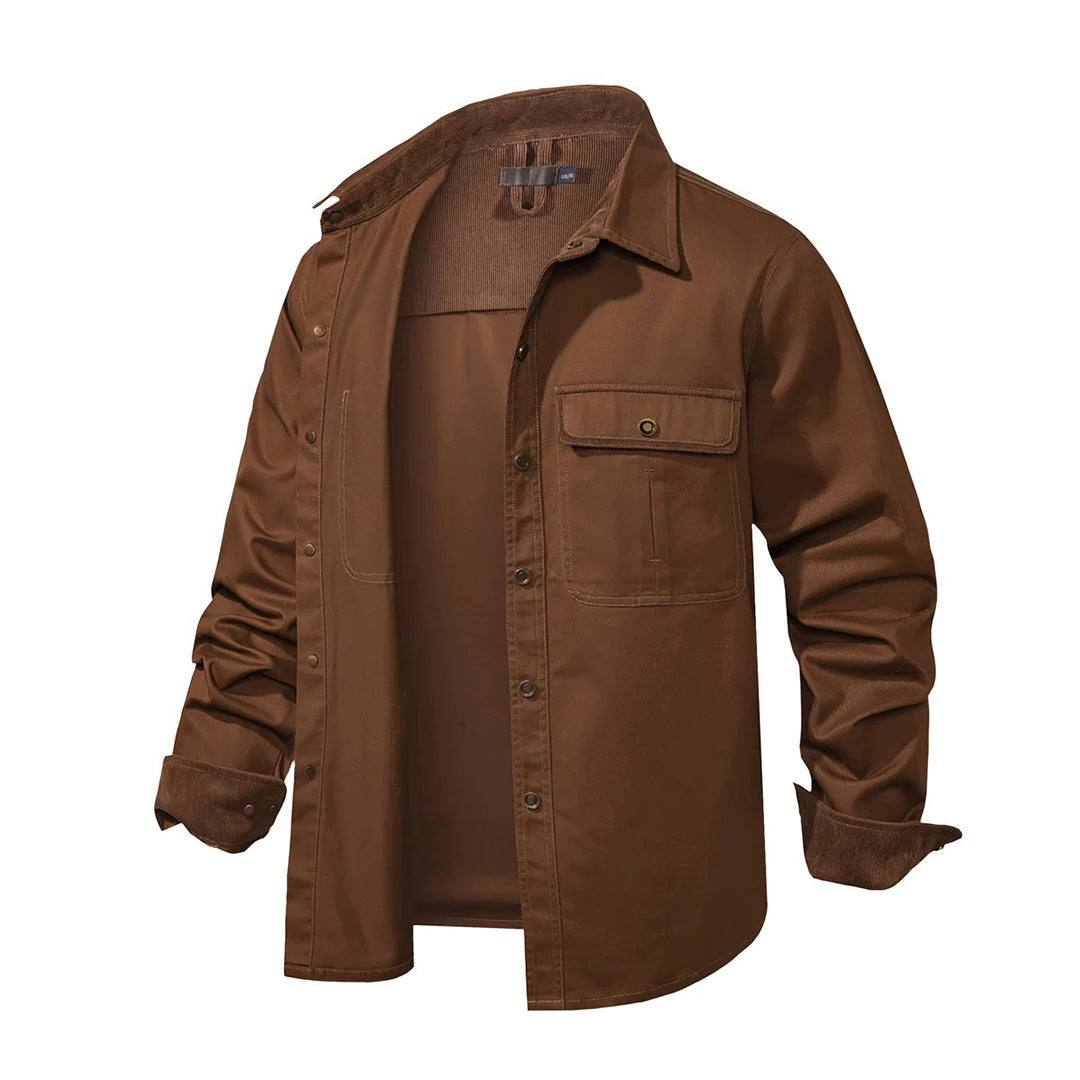 Nathan – Long-Sleeve Button Down Shirt with Structured Collar