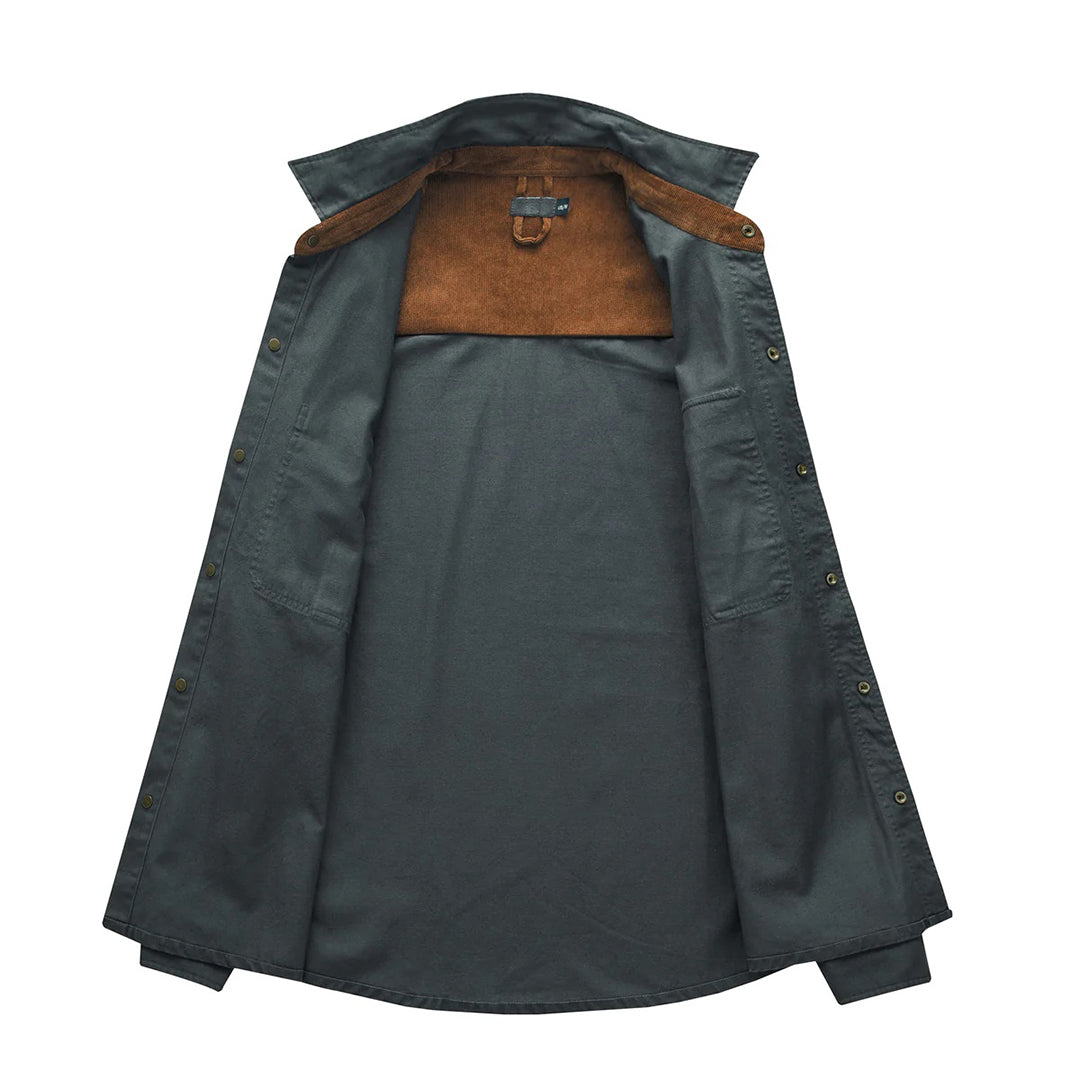 Nathan – Long-Sleeve Button Down Shirt with Structured Collar