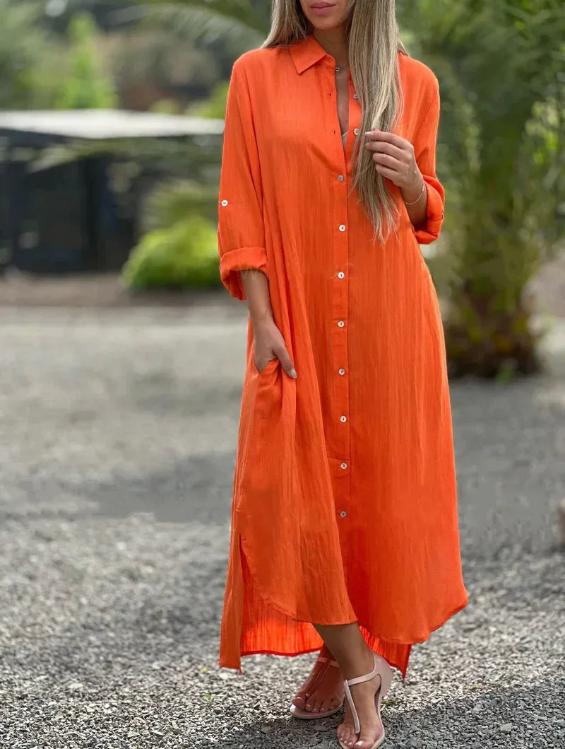 Sophie - Breezy Dress with Button Details