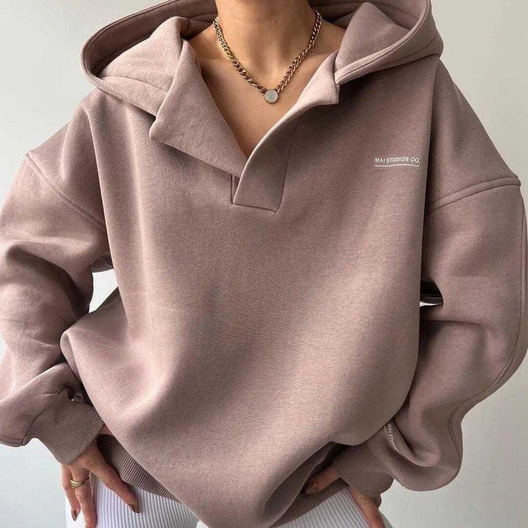 Luca – Relaxed Fit Hooded Sweater with Long Sleeve
