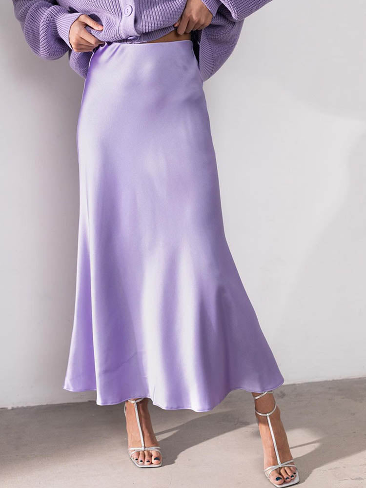 Valora - Ankle Length Midi Skirt with A-Line Cut