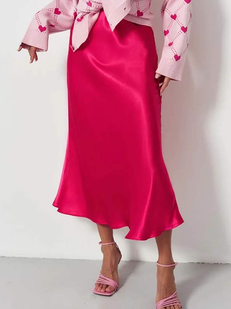 Valora - Ankle Length Midi Skirt with A-Line Cut