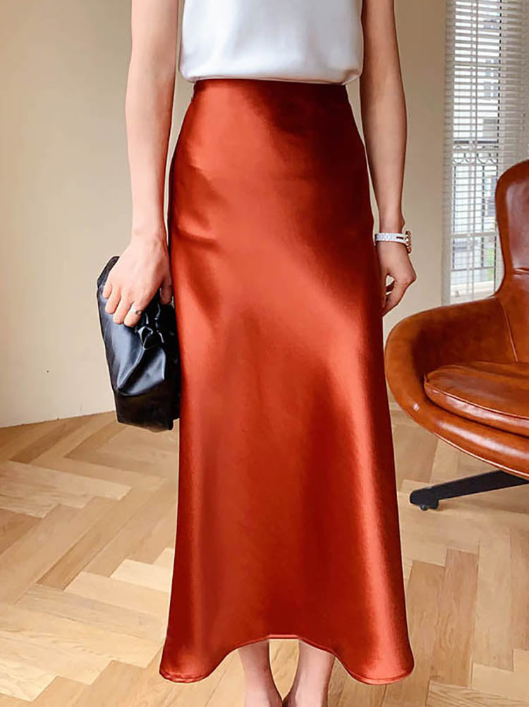 Valora - Ankle Length Midi Skirt with A-Line Cut