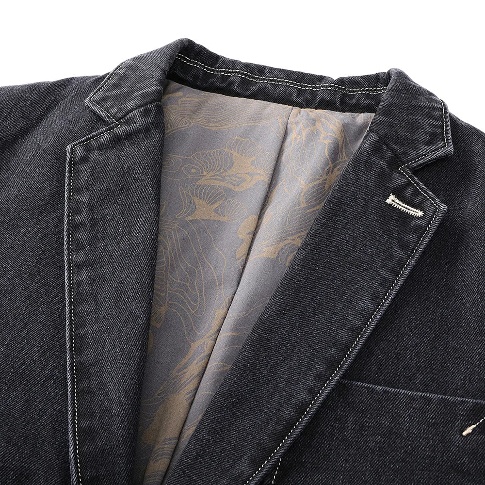 Nathan - Double-Button Closure Blazer with Front Pocket