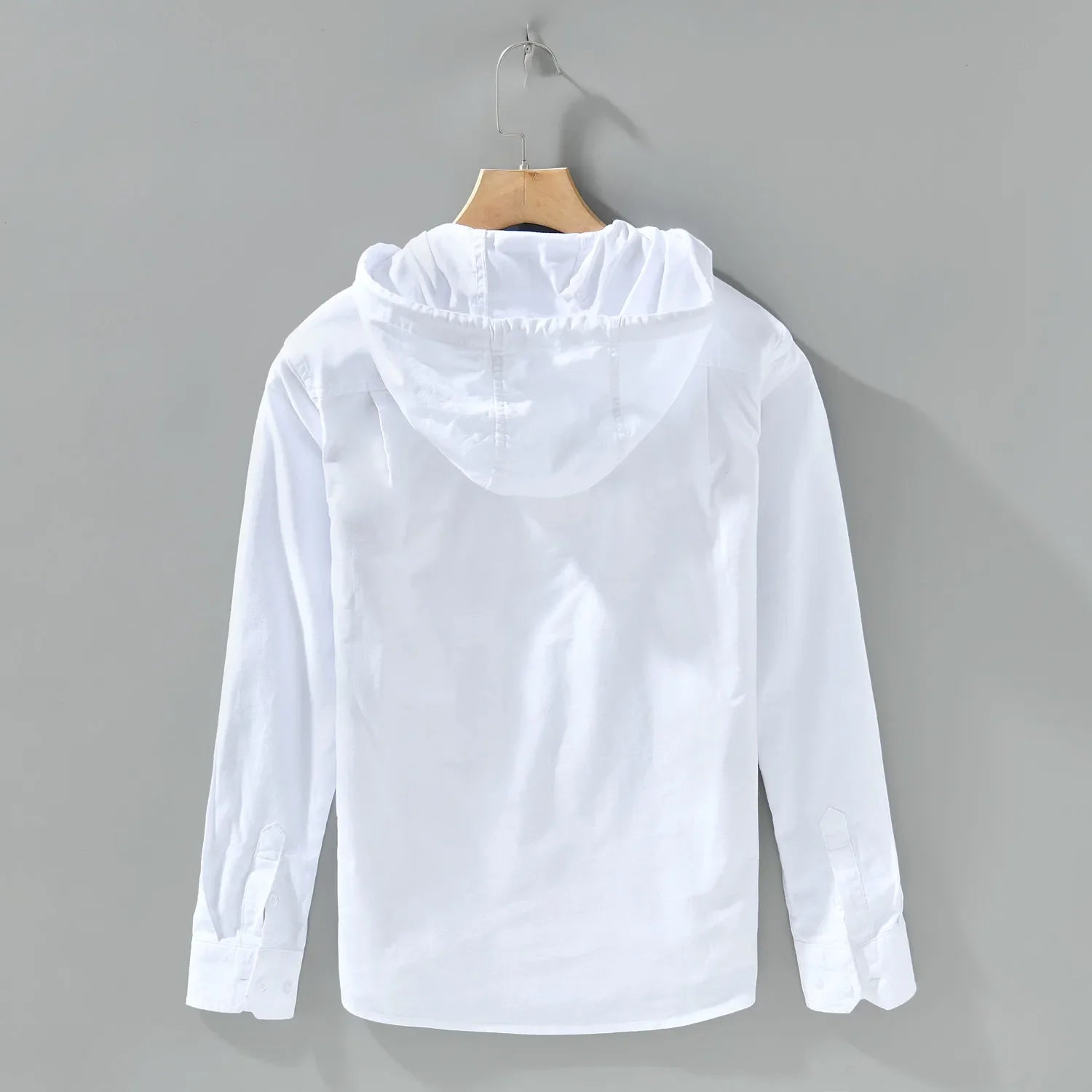 Noah – Modern Button-Up Hooded Shirt with Chest Pocket