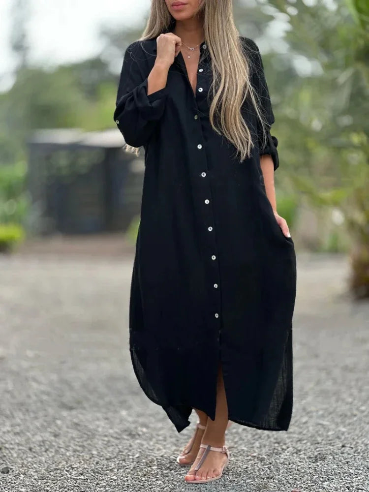 Sophie - Breezy Dress with Button Details