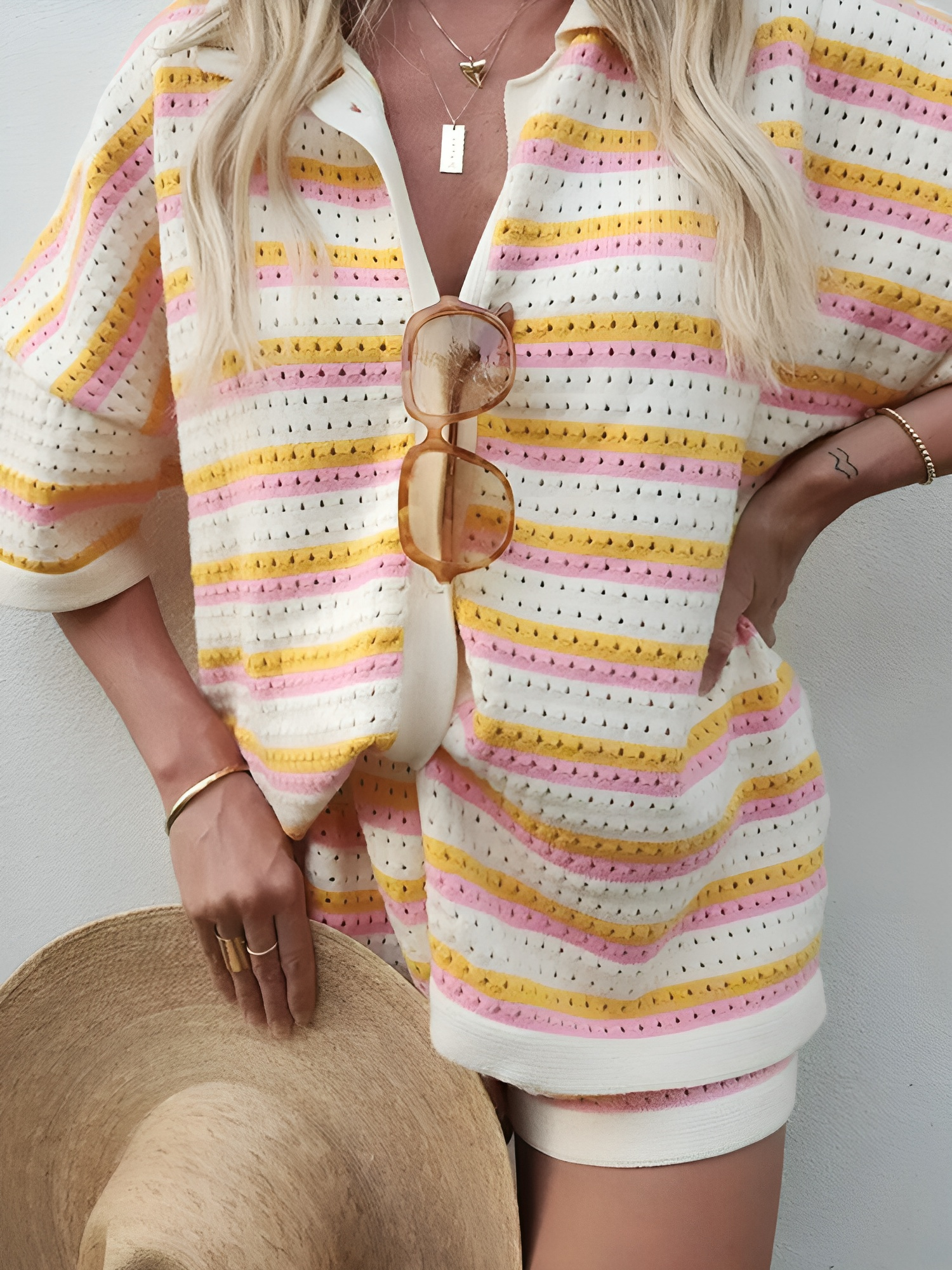 Sienna – Relaxed Fit Two-Piece Set with Half Sleeve