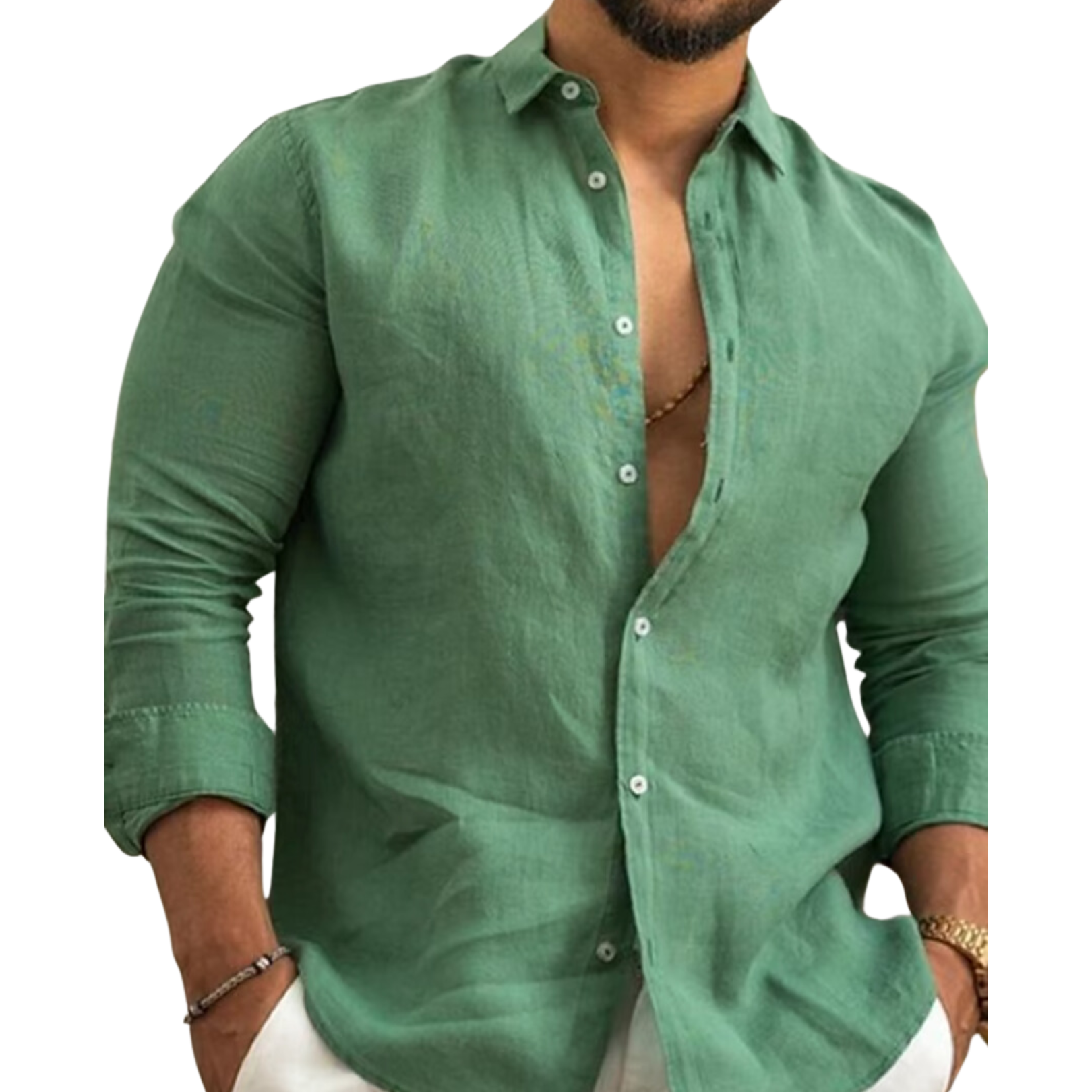 Luca – Classic Long Sleeve Shirt with Down Button