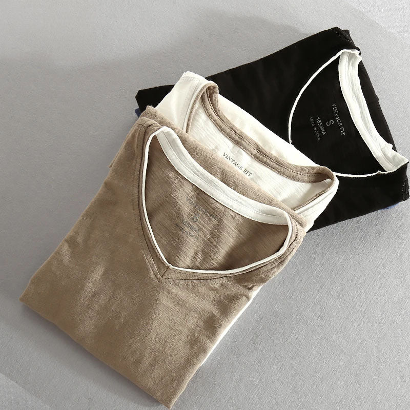 Milo – Classic Long-Sleeve Shirt with Comfortable V-Neck