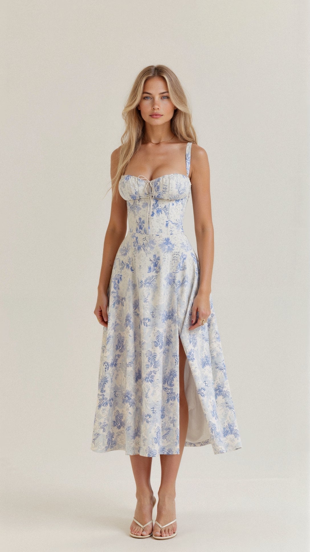 Celeste – Waist-Sculpting Bustier Dress with Heart neckline