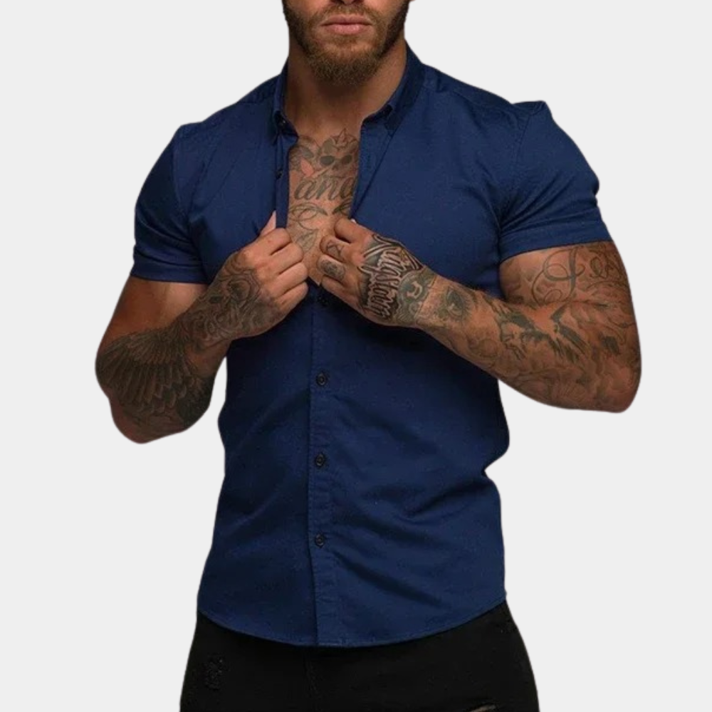 Lorenz – Modern Slim Fit  Shirt with Short Sleeve