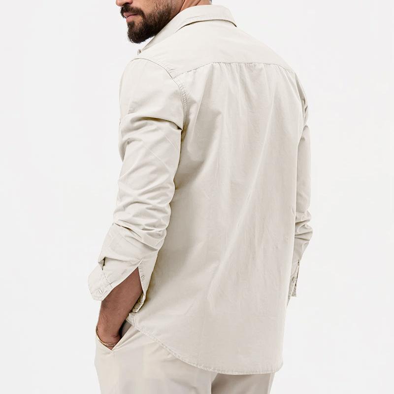 Mikel – Classic Long Sleeve Shirt with Button-Down Front