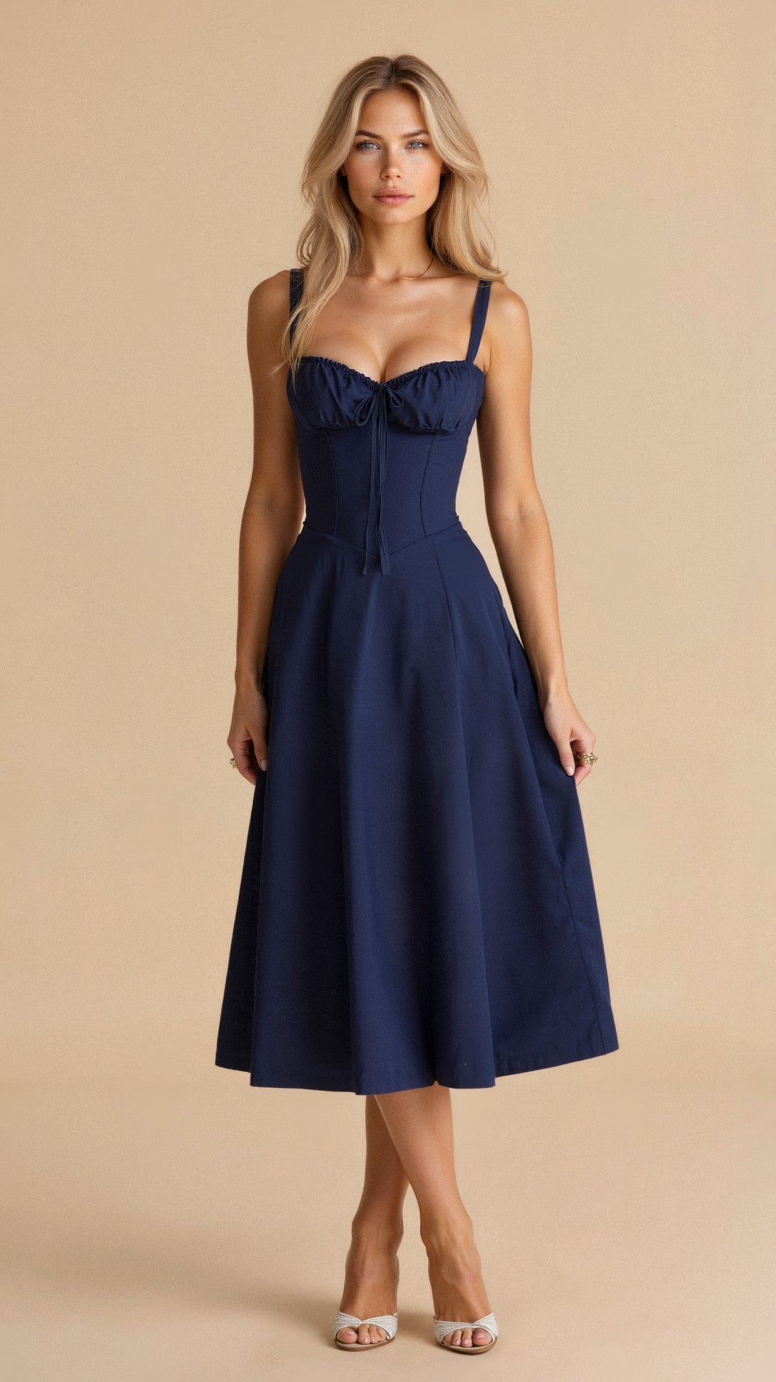 Celeste – Waist-Sculpting Bustier Dress with Heart neckline
