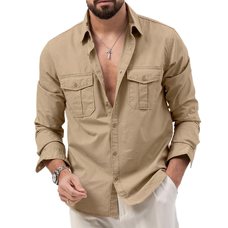 Logan – Long-Sleeve Cargo Shirt with Practical Design