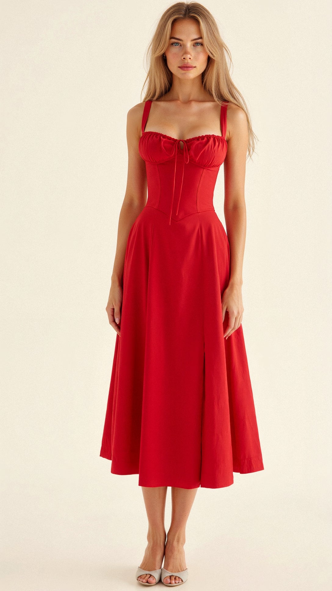 Celeste – Waist-Sculpting Bustier Dress with Heart neckline